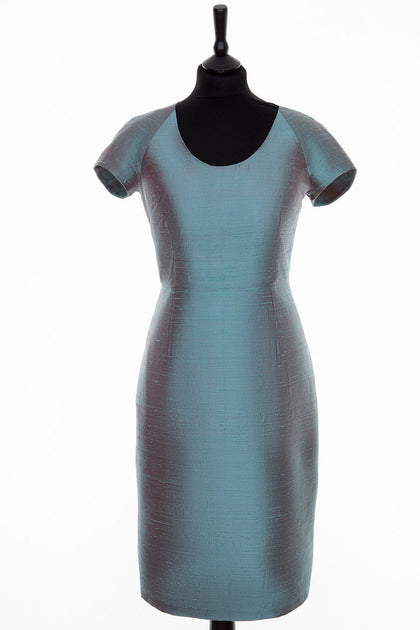 Sky blue shift on sale dress