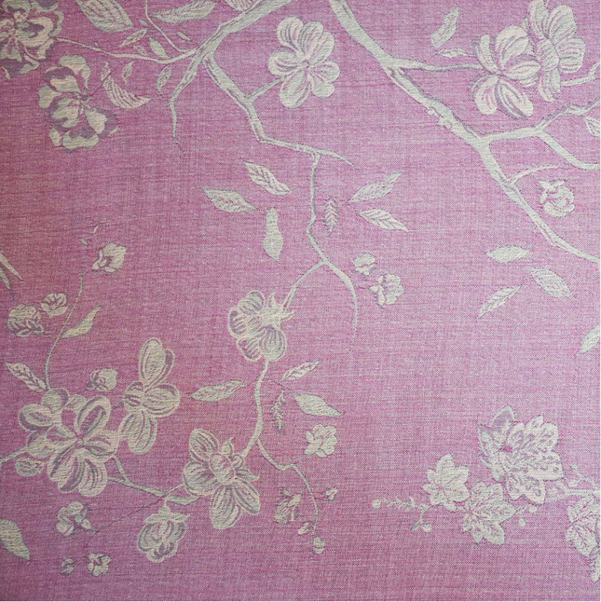 lilac floral silk and cashmere fabric