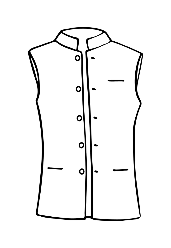 Mens Nehru Waistcoat in Slate