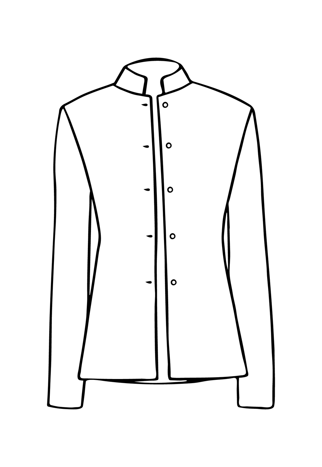 Nehru jacket in cashmere. Ladies high collar jacket. 