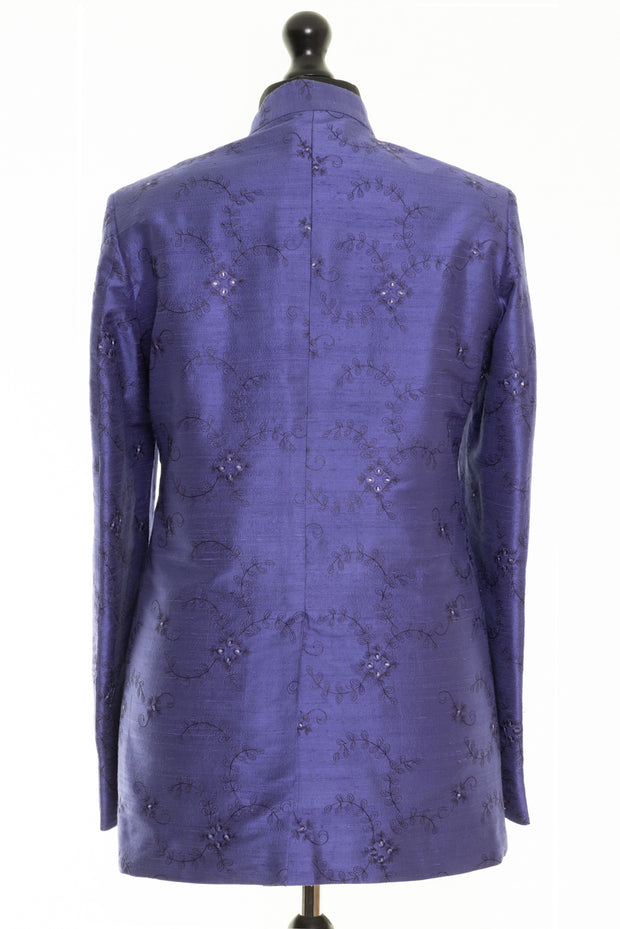 Mens Nehru Jacket in Persian Periwinkle