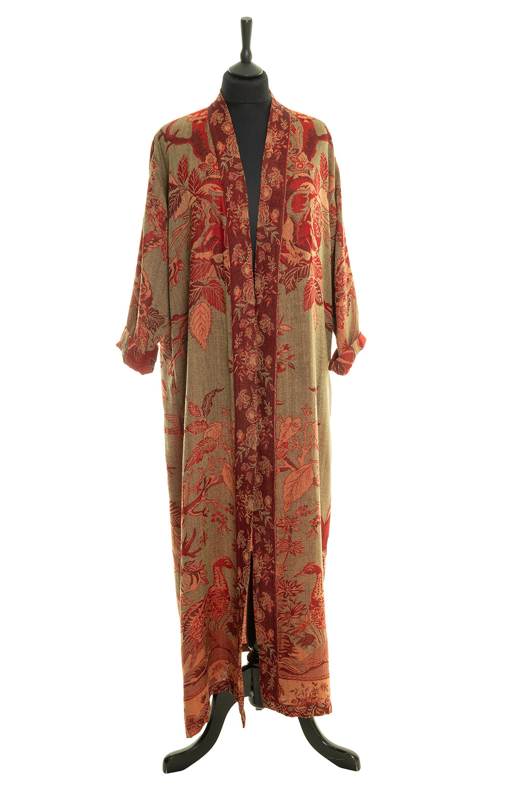 Reversible Dressing Gown in Rich Ruby