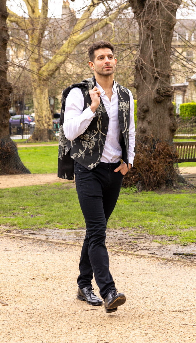 Mens Waistcoat in Ebony