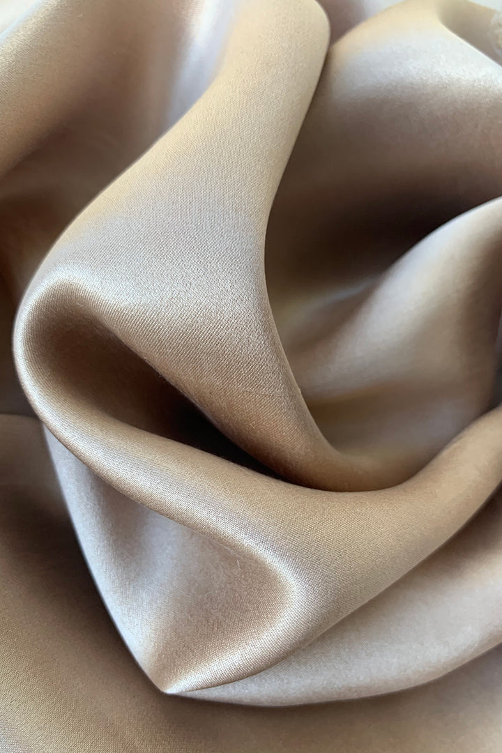 silk fabric in champagne 