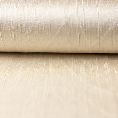 Cream silk fabric for bridal dresses and coats. 