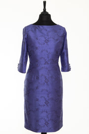 Sophia Dress in Persian Periwinkle - Bateau Neck