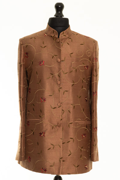 Mens Nehru Jacket in Raphaelite Brown