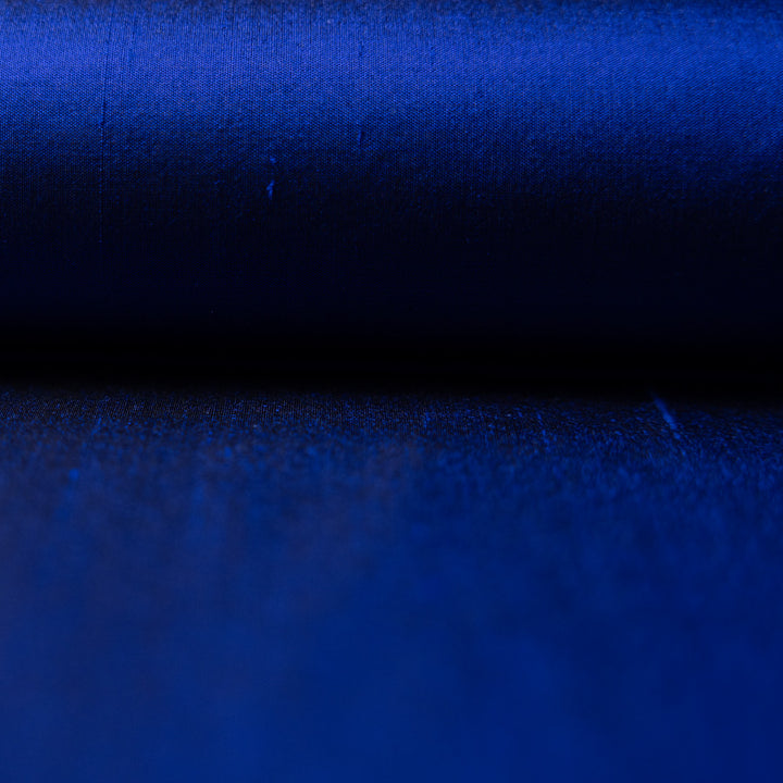 Silk fabric in blue. 