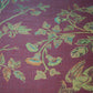 purple cashmere fabric with green flowers