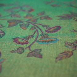 green cashmere and silk fabric