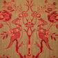 cashmere fabric with red flowers 