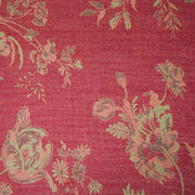 red fabric with green flowers