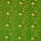 green silk fabric with yellow flowers, fabric to make jackets and coats