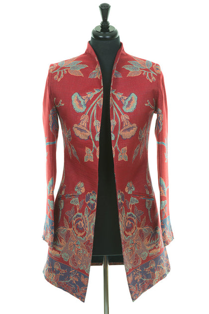 Bhumi Jacket in Venetian Red - Bespoke Cashmere Shibumi Jacket