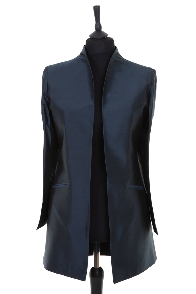 Bhumi Jacket in Slate Dark Grey Silk Jacket for Women Shibumi