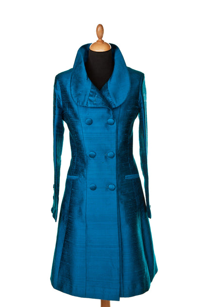 Delphine Coat in Kingfisher Blue