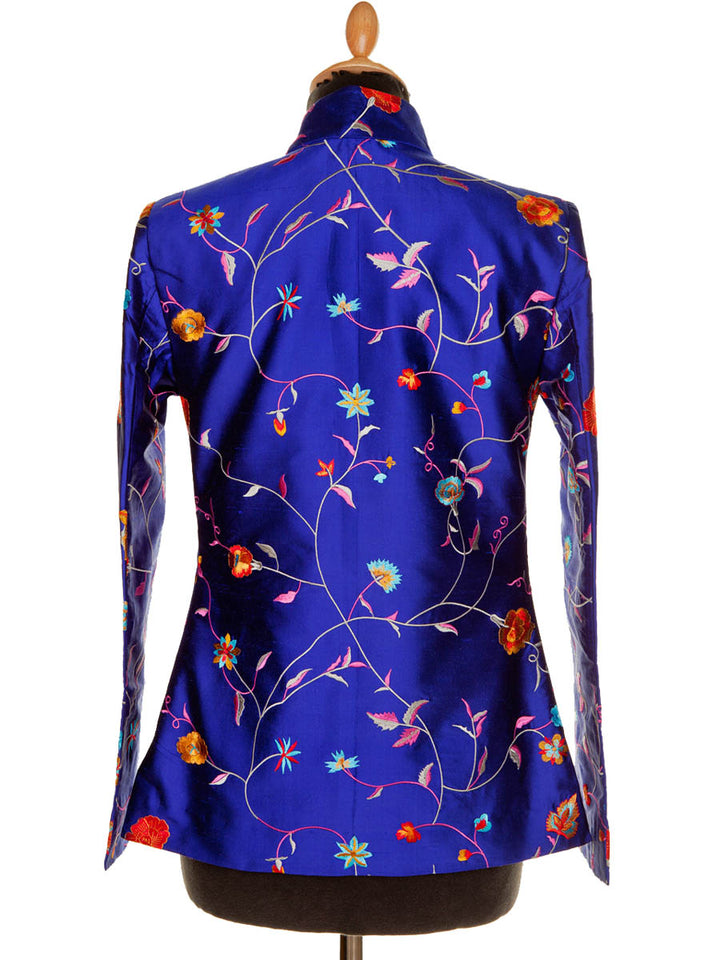 Short nehru style jacket for women. Wedding guest floral jacket. 