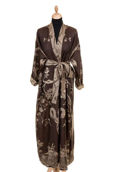 SPELL - Emerald Tiger Silk Kimono 100% Silk Bust - S/M: 138cm