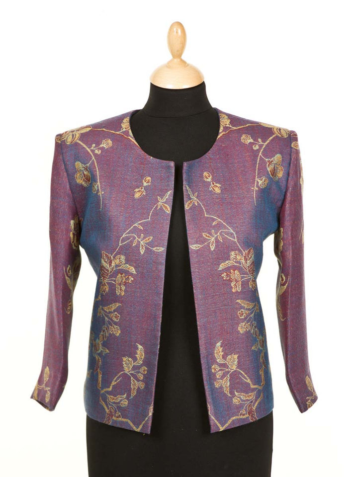 women's short jacket in purple blue