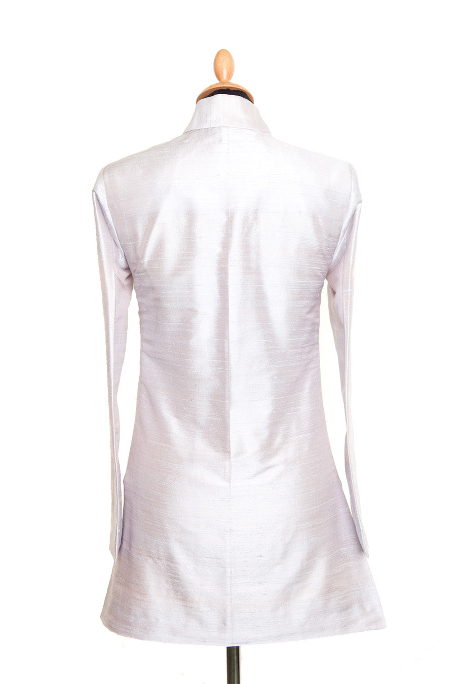 Long Nehru Jacket in Moonstone