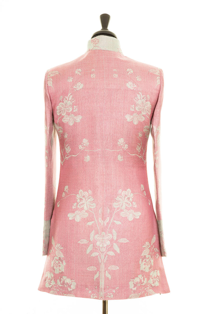 Long Nehru Jacket in Rococo Pink