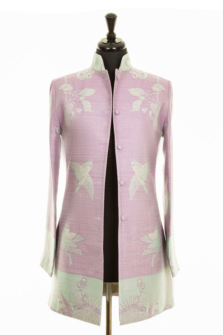 Long Nehru Jacket in Lilac