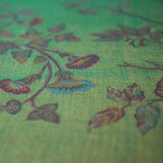 green floral fabric