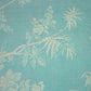 light blue cashmere fabric with floral motif 