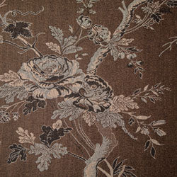 Brown fabric with floral motif