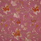 pink embroidered fabric with flowers 