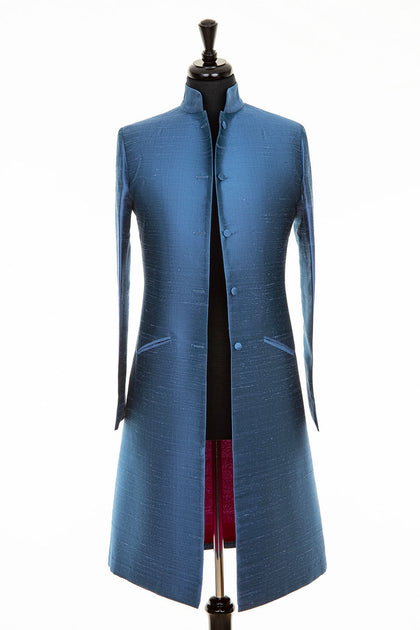 Nehru Coat in French Blue – Shibumi