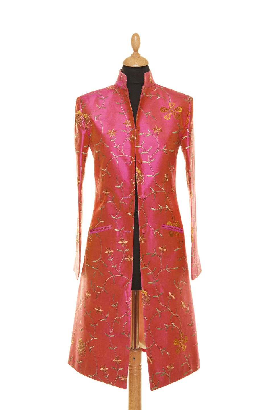 Nehru Coat in Schiaparelli Pink