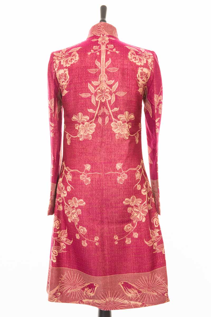 floral pink cashmere coat, mother of the bride outfit