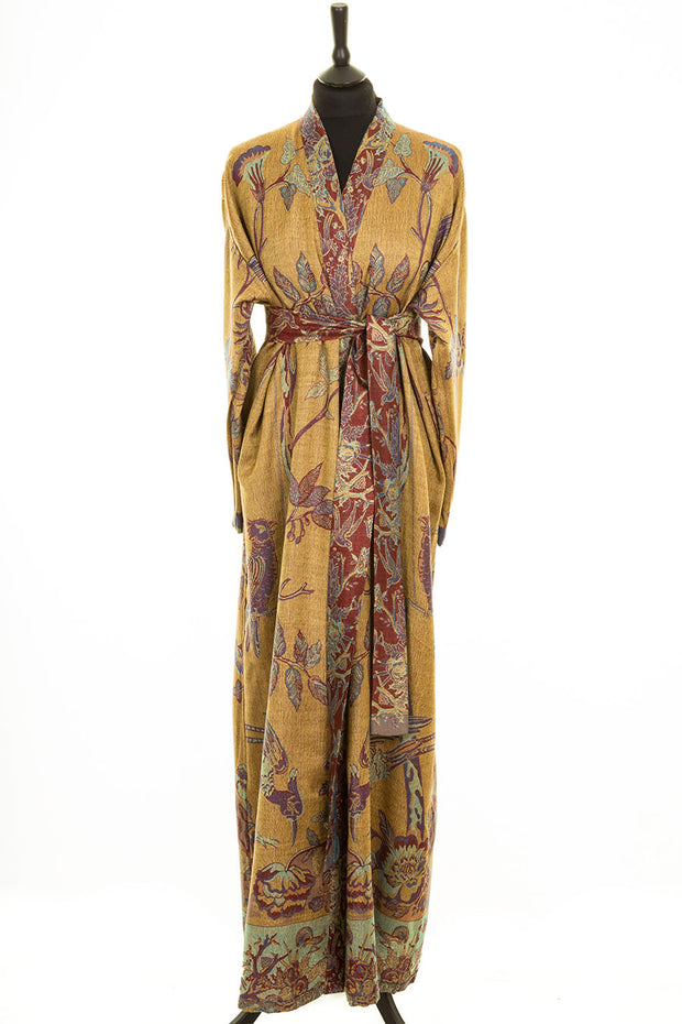 Reversible Dressing Gown in Byzantine Gold – Shibumi