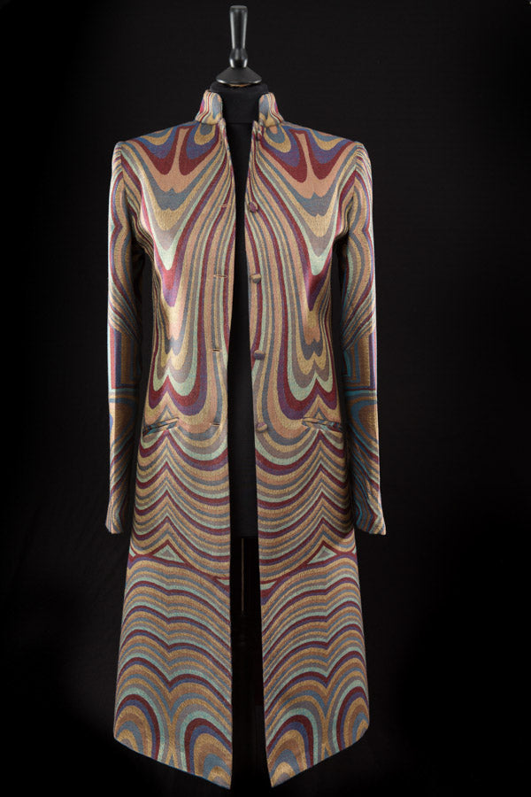 Abstract pattern women's coat 