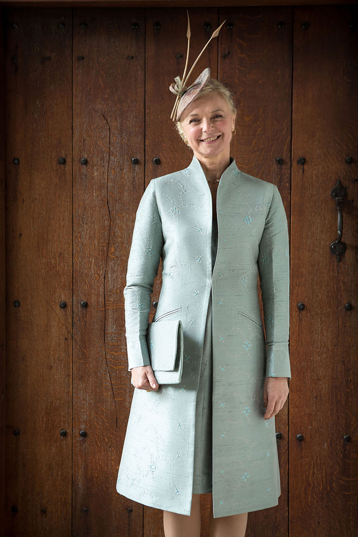 Shibumi Lyra silk coat in moon