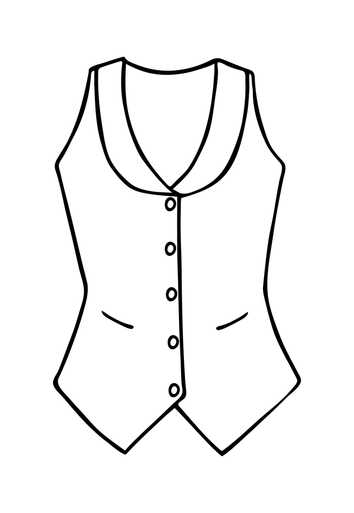 Scoop Neck Waistcoat in Avalon