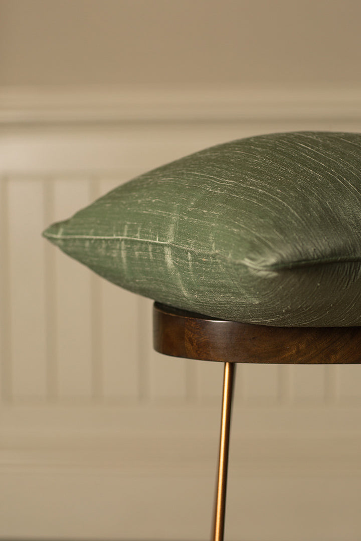 Raw silk sofa cushion. 