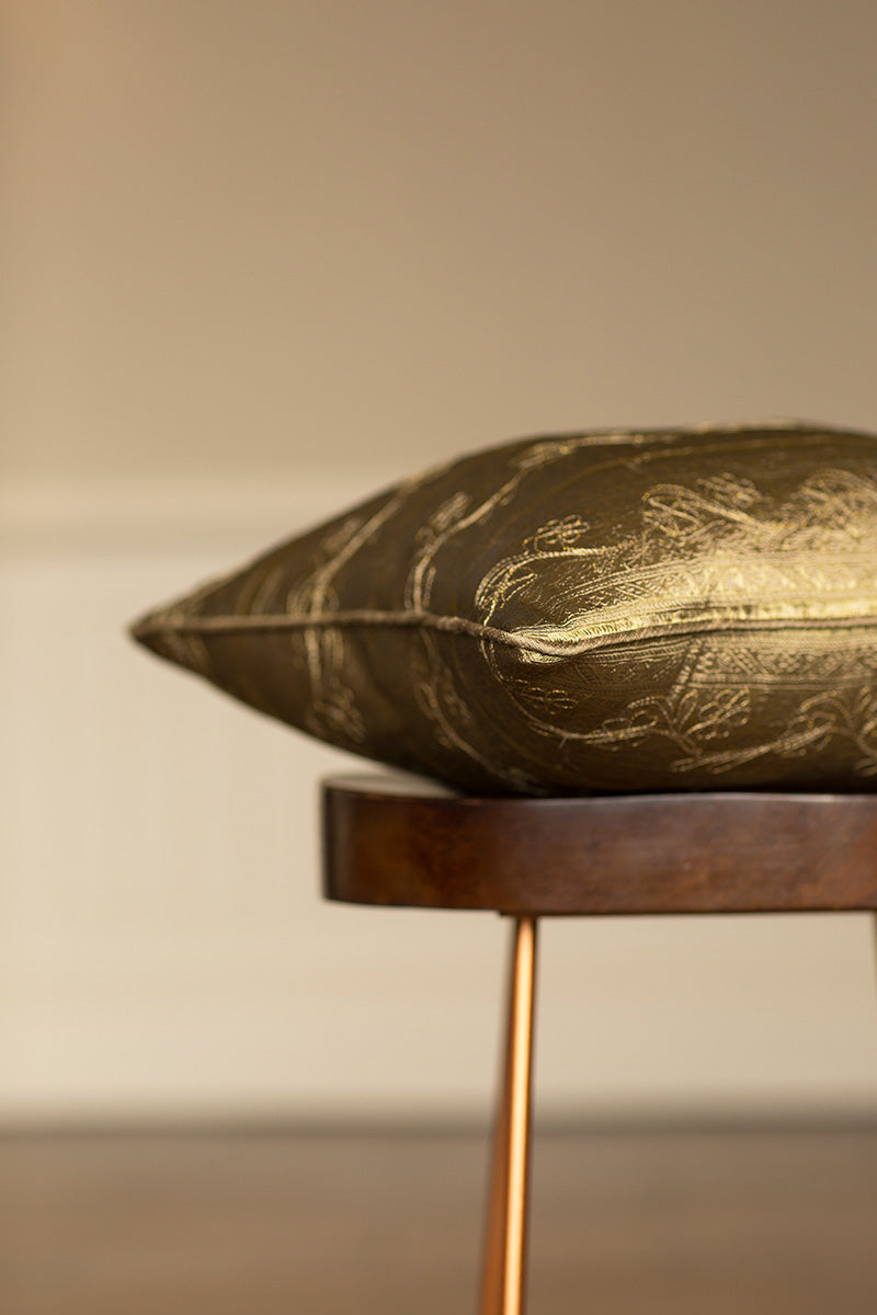 Gold Shibumi sofa cushion. 