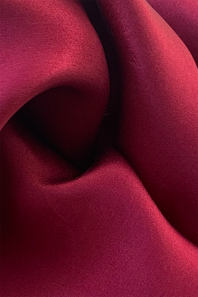 luxury silk fabric in red