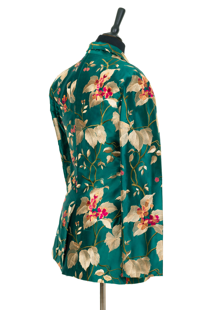 Floral silk jacket for women. 