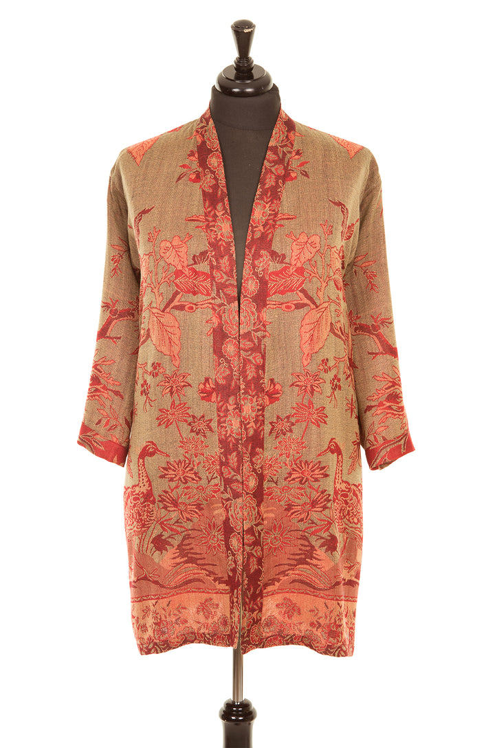 Plus size kimono jacket. Floral kimono by Shibumi. 