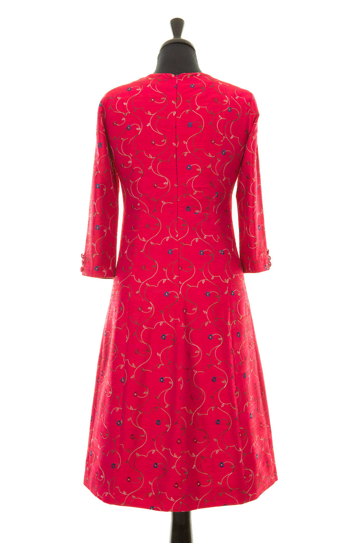 Bardot Dress in Hot Cerise