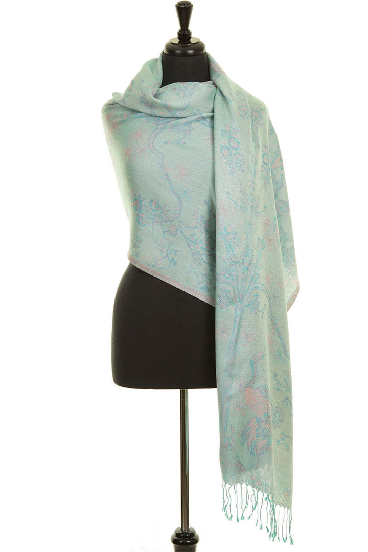 Shibumi Cashmere Shawl in Eau De Nil