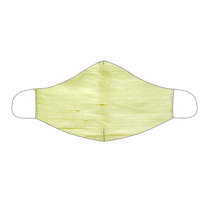 Silk Face Mask in Lemon Yellow