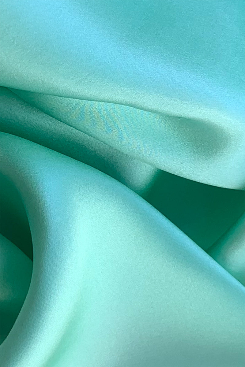 green silk fabric