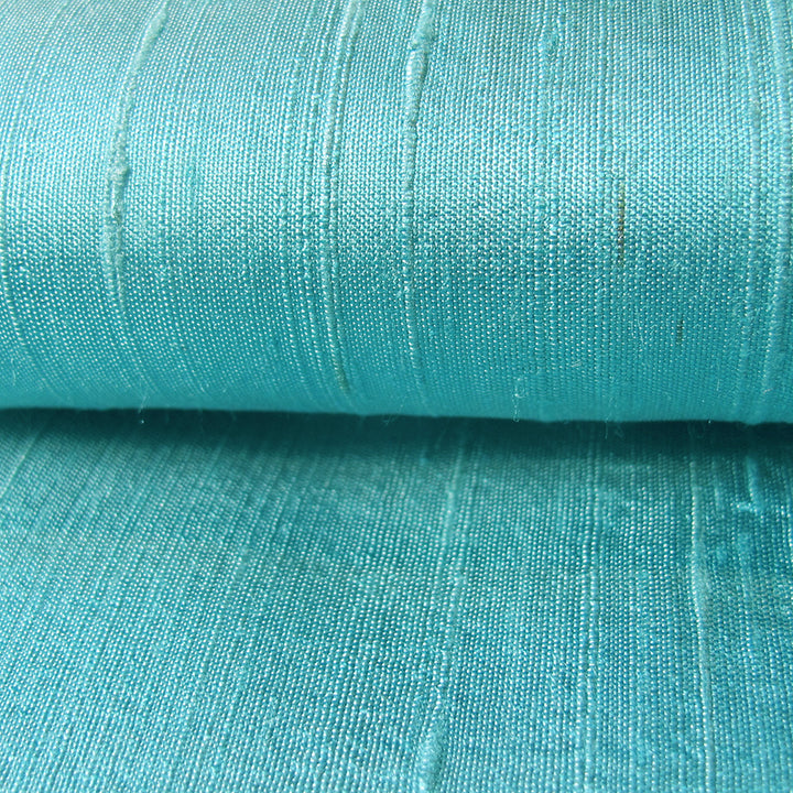 Light blue raw silk fabric