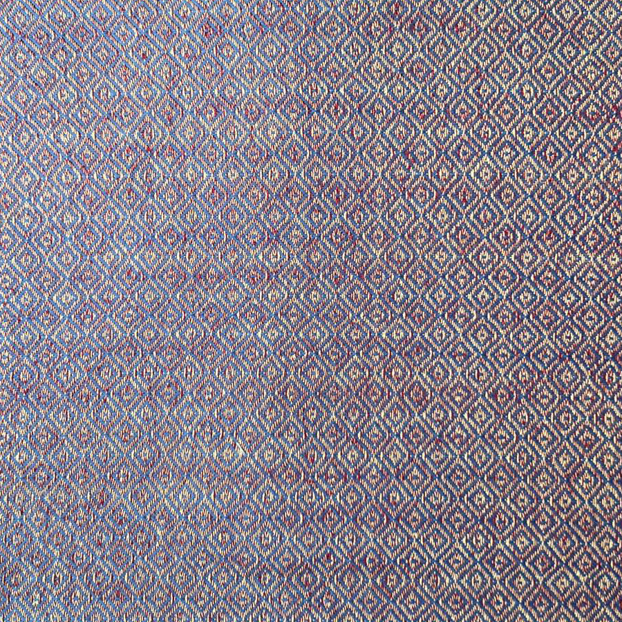 blue pattern cashmere fabric