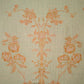 pale green and apricot floral cashmere fabric