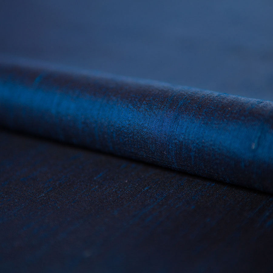 blue silk fabric